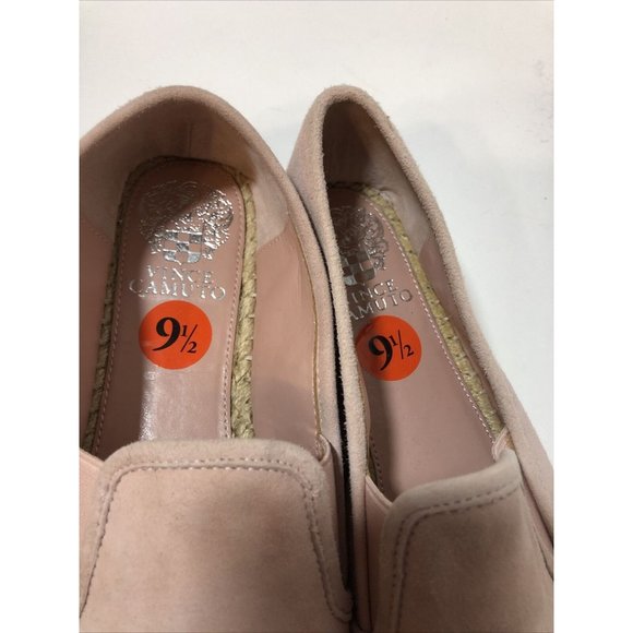 NEW Vince Camuto Blush Pink Espadrille Leather Tambie Shoes Women Sz 9.5 slip on